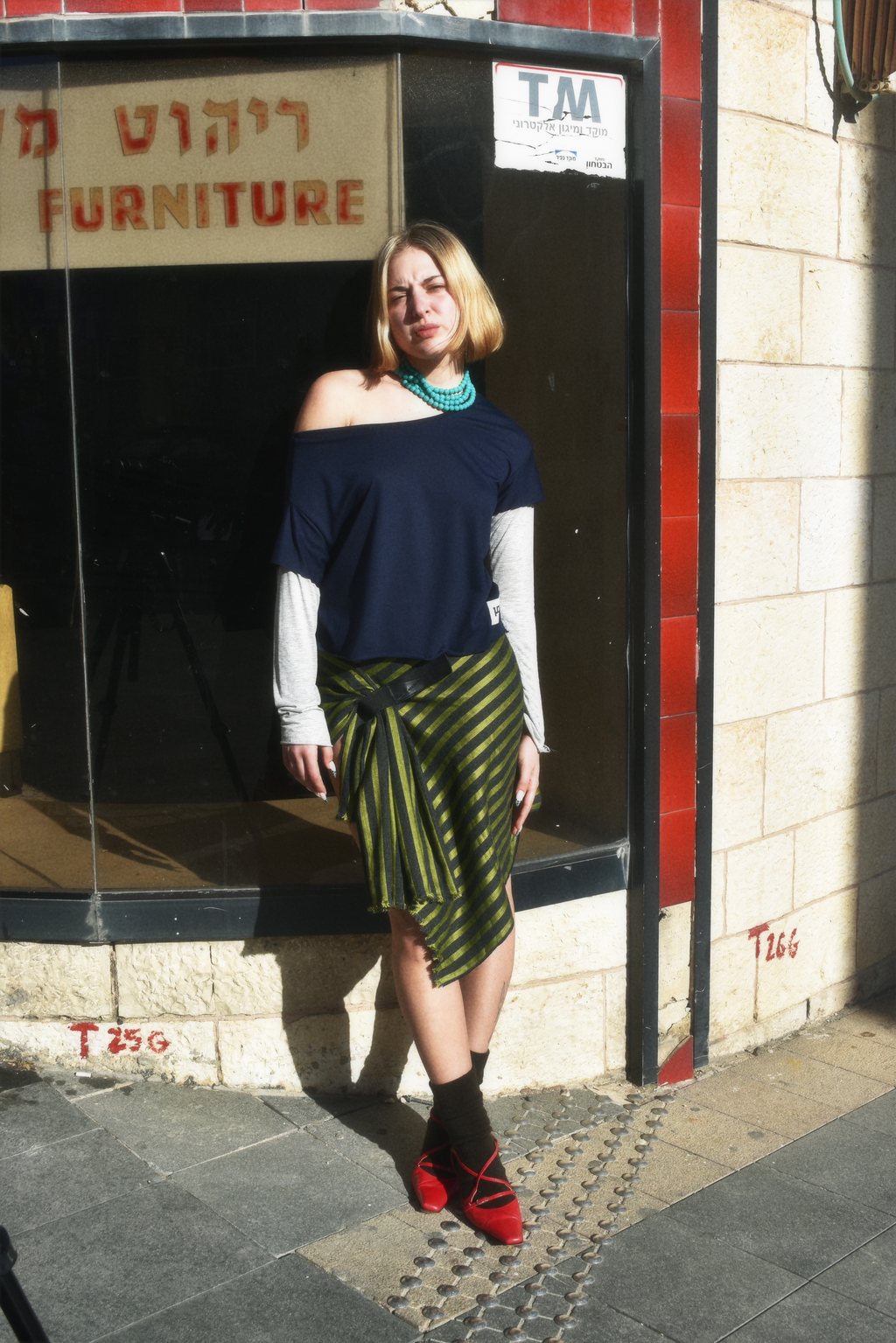 The wrap wool skirt