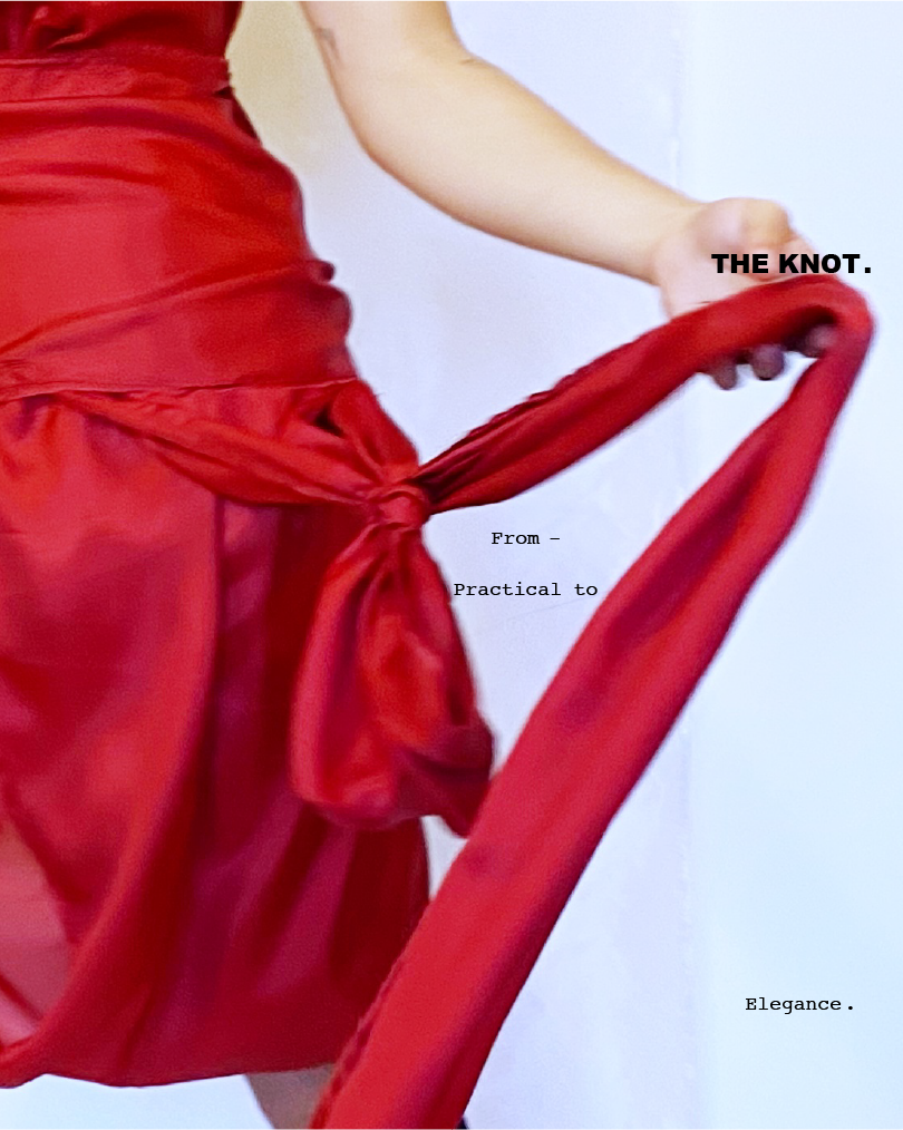The knot silk skirt