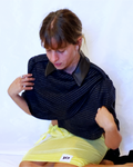The wool & leather mini cape
