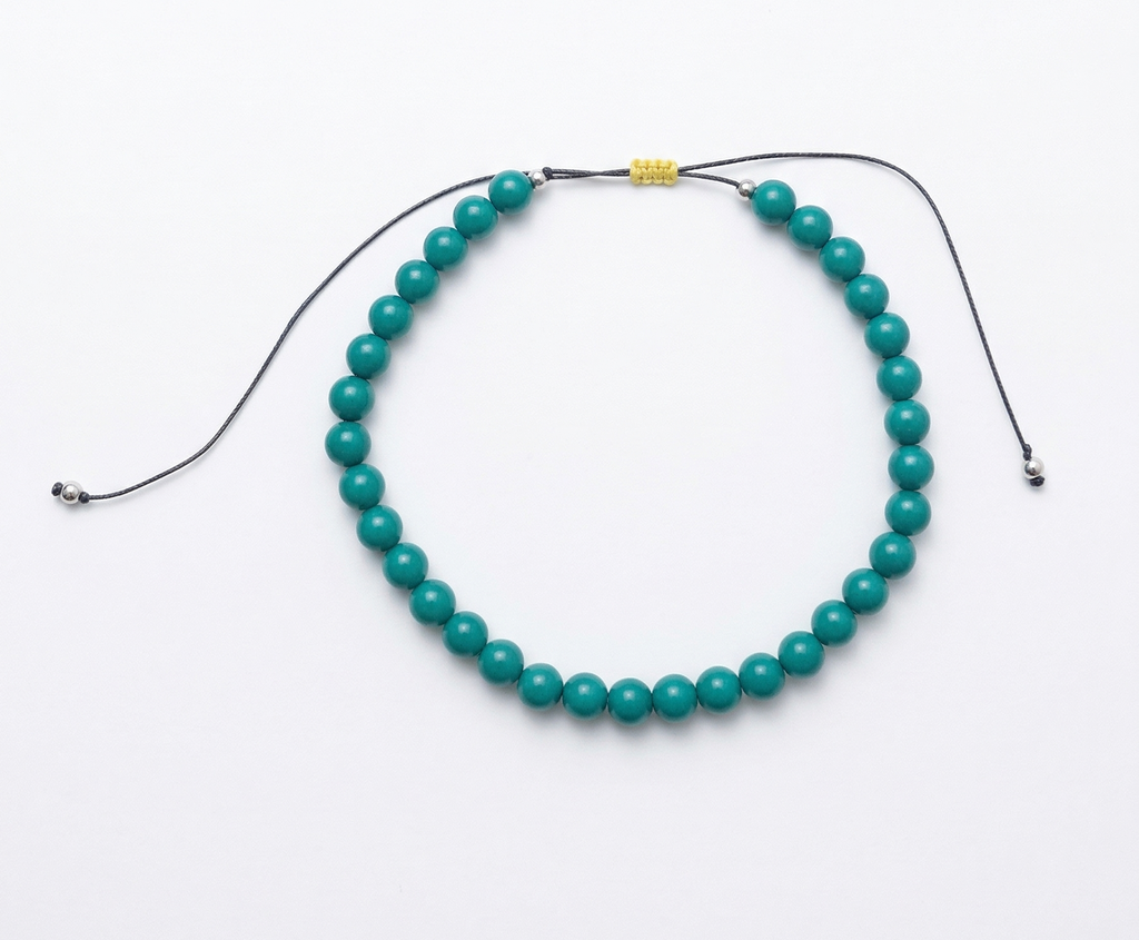 turquoise glass bead necklace