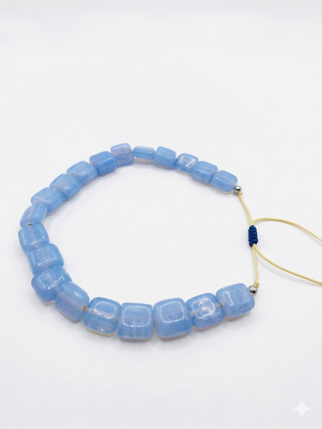 blue glass bead necklace