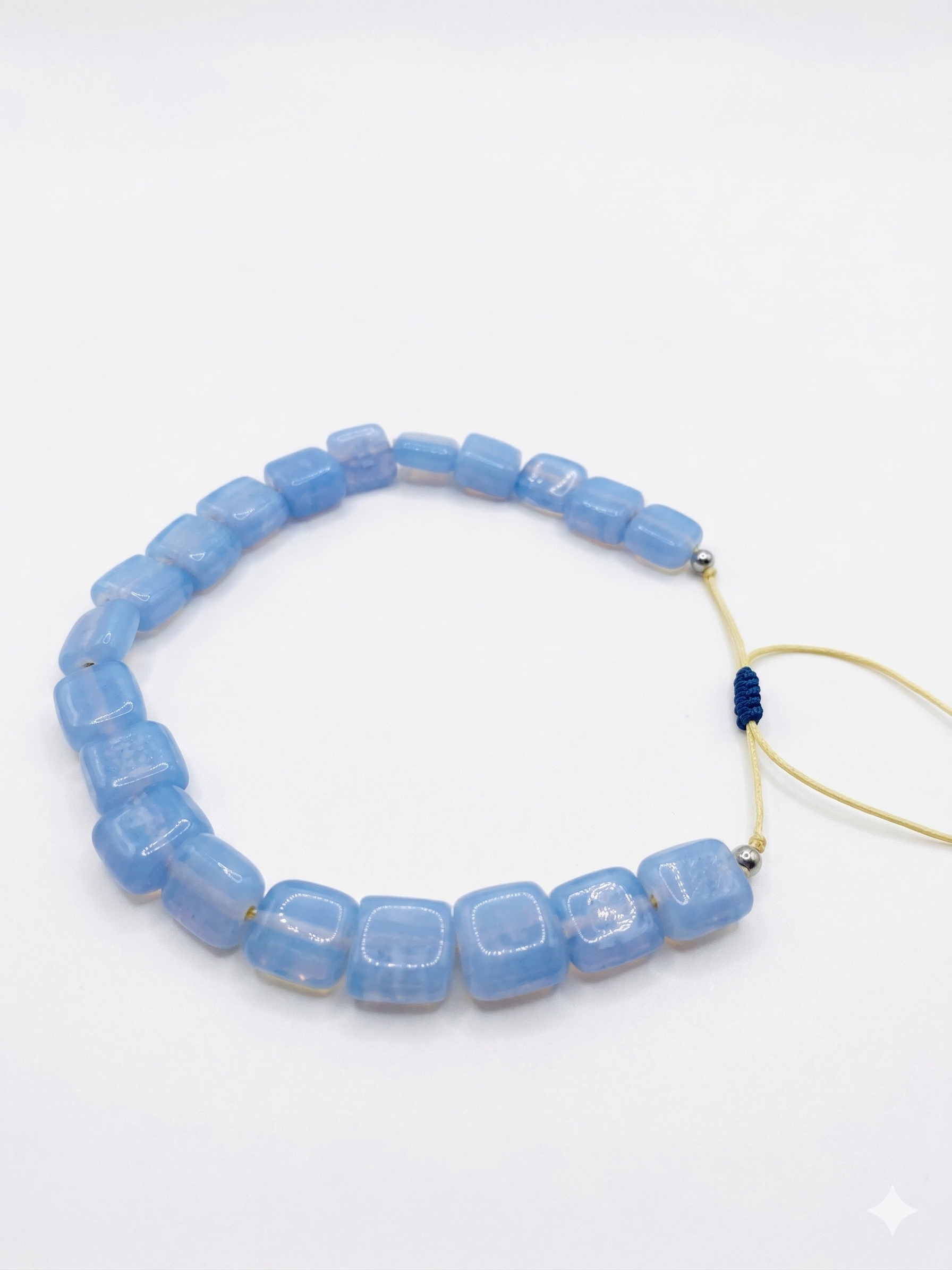 blue glass bead necklace