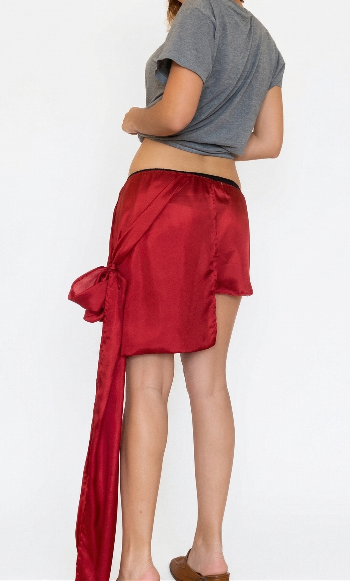 The knot silk skirt
